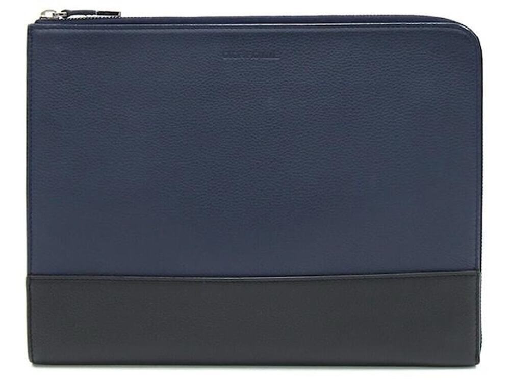 Dior Homme Men’s Leather Portfolio Document Holder Black/Navy – Made in Italy